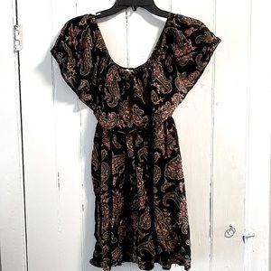 Off Shoulder Floral Patterned Dress